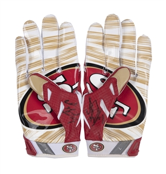 2014 Colin Kaepernick Game Used & Dual Signed San Francisco 49ers Gloves (Kaepernick COA)